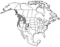 Range of Pseudotsuga menziesii