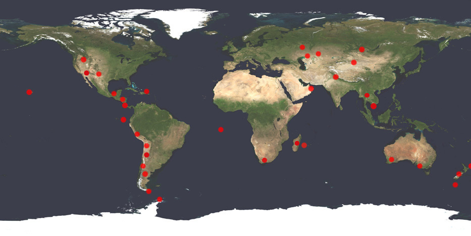 World Map of Expeditions.