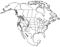 Range of Pinus ponderosa